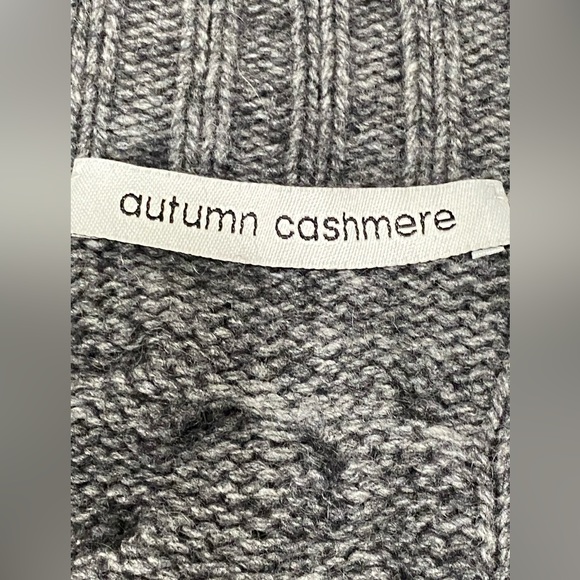Autumn Cashmere Short Sleeve Cashmere Blend Sweater/ Vest in Heathered Grey S - Picture 9 of 9